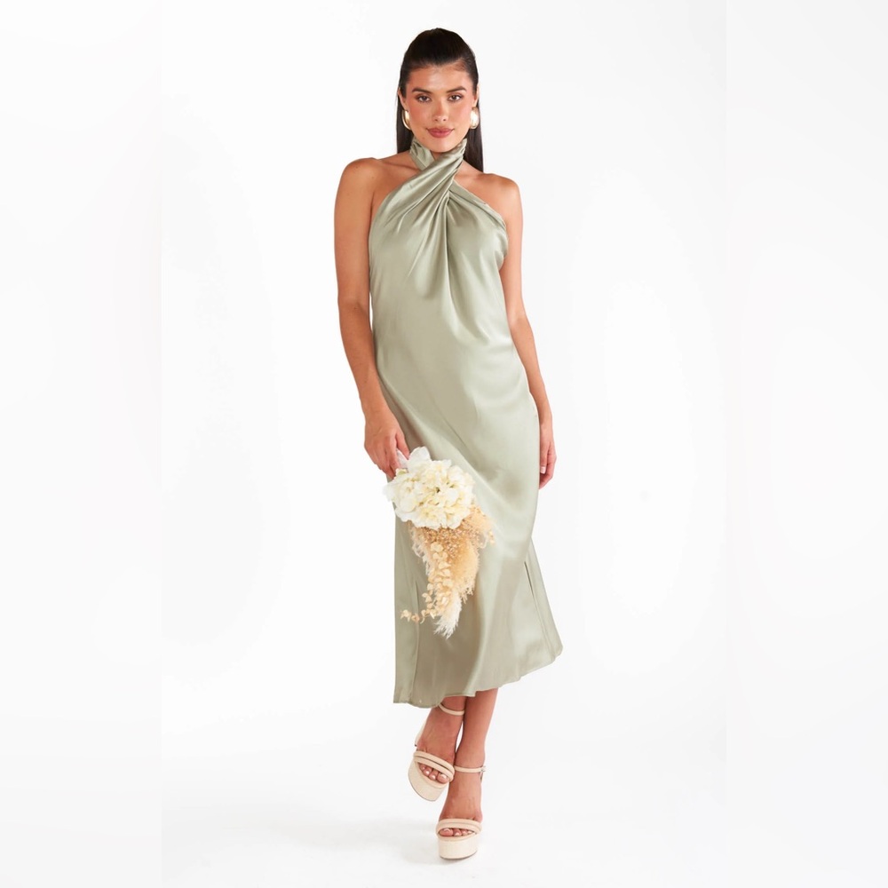 Show me your mumu Jasmine Halter Midi Dress